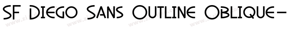SF Diego Sans Outline Oblique字体转换